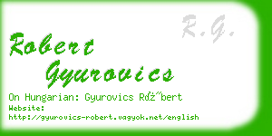 robert gyurovics business card